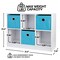 6 Cube Storage Organizer Display Wood Bookshelf Bookcase Cabinet.